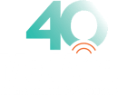 40th Anniversary Logo - White