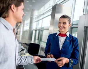 Commercial airlines gate agent