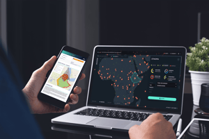 MedAire aviation security portal alert on a computer and mobile phone.