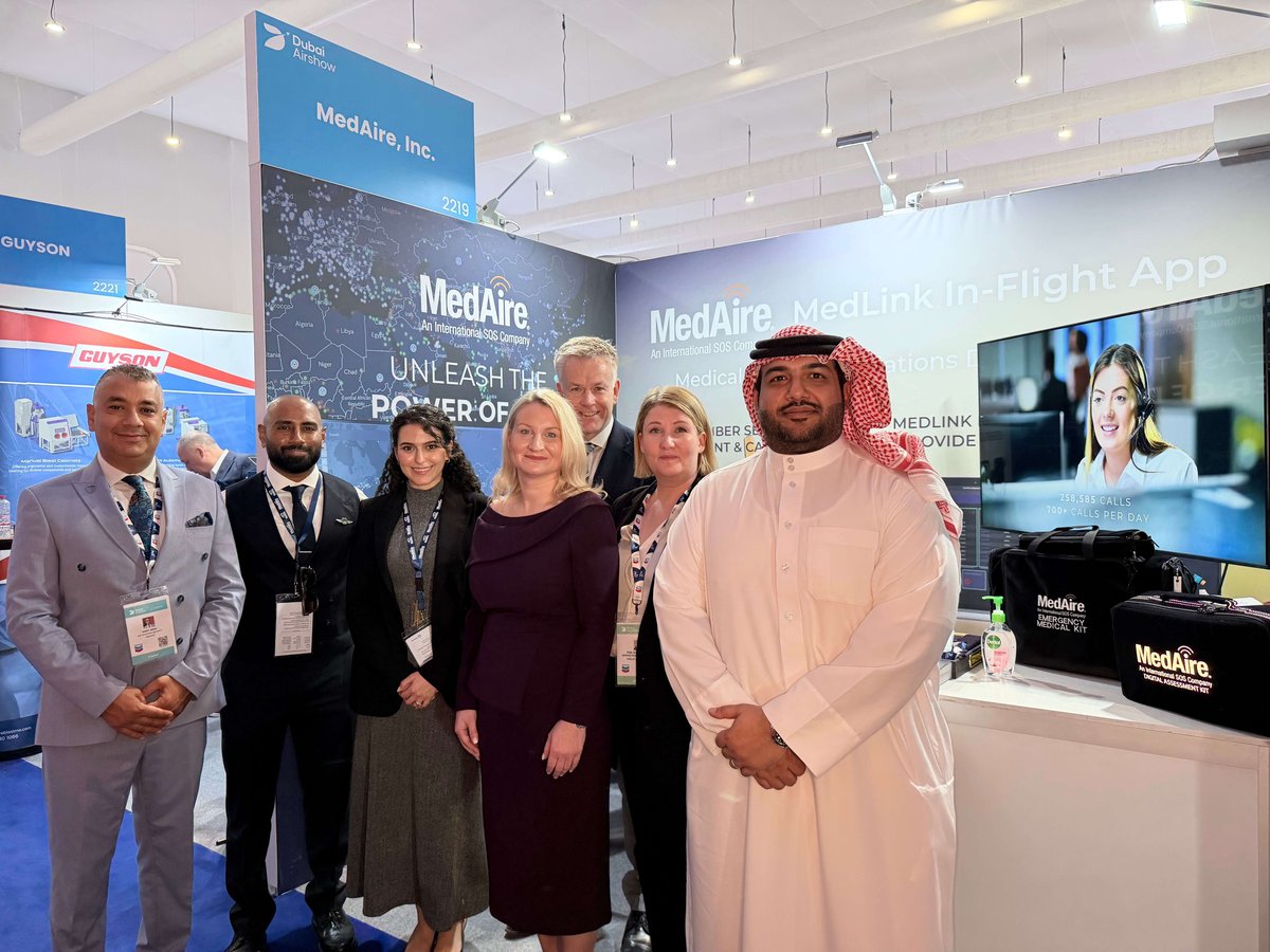 MedAire and VALO aviation at Dubai Airshow