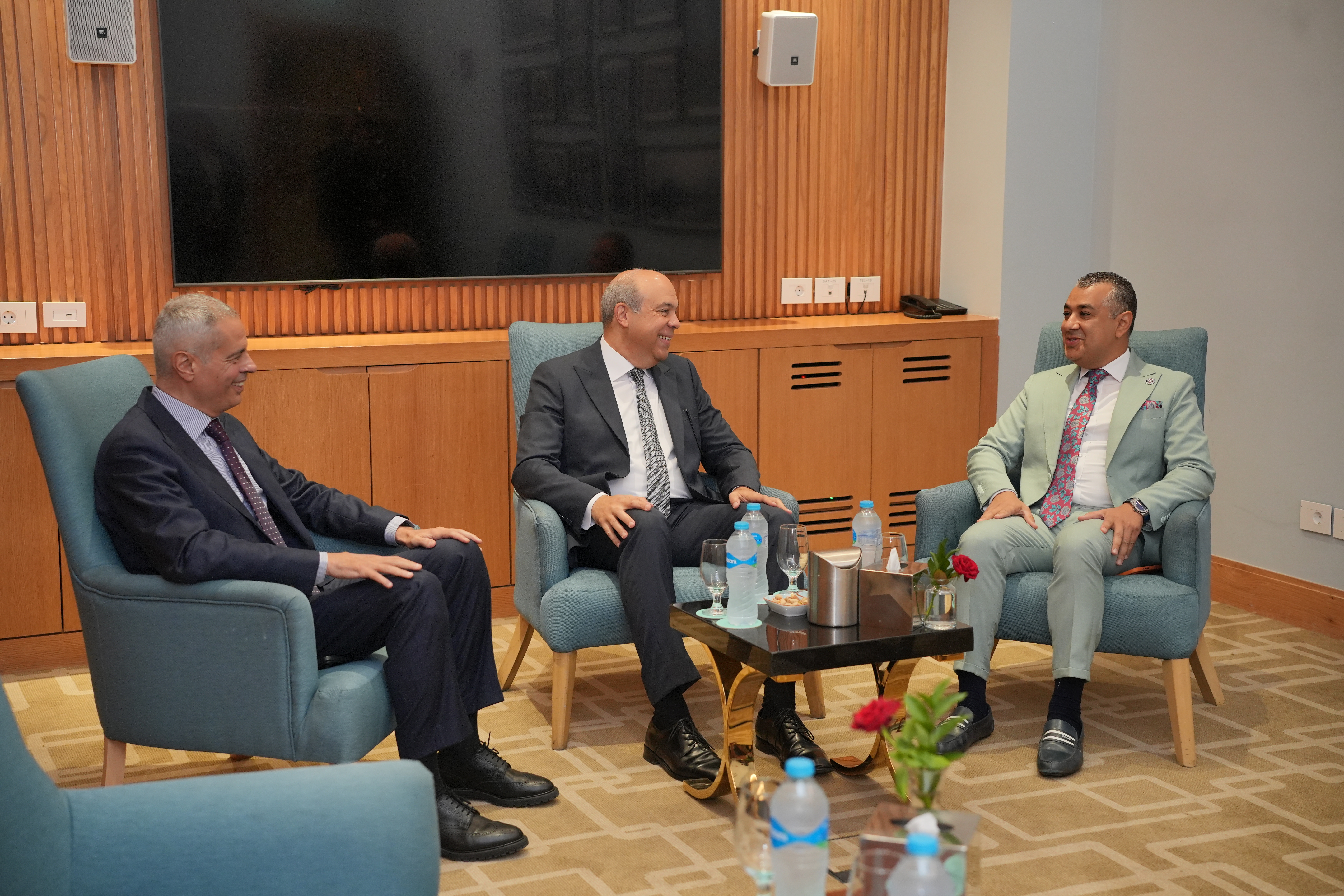 Hany with the Minister of Civil Aviation