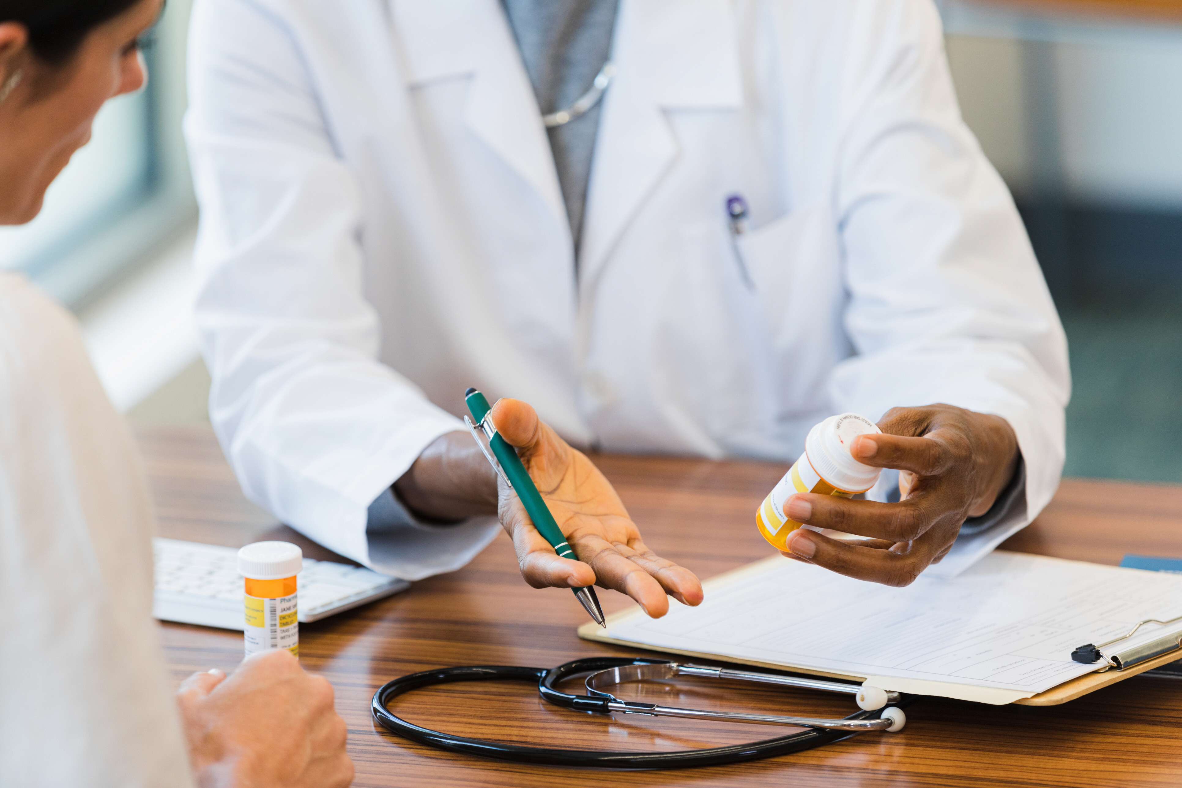 Doctors reviewing medications
