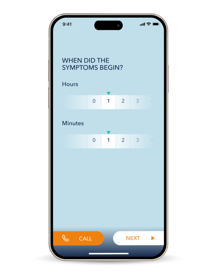 MedAire Aviation App in-flight assessment tool on iPad