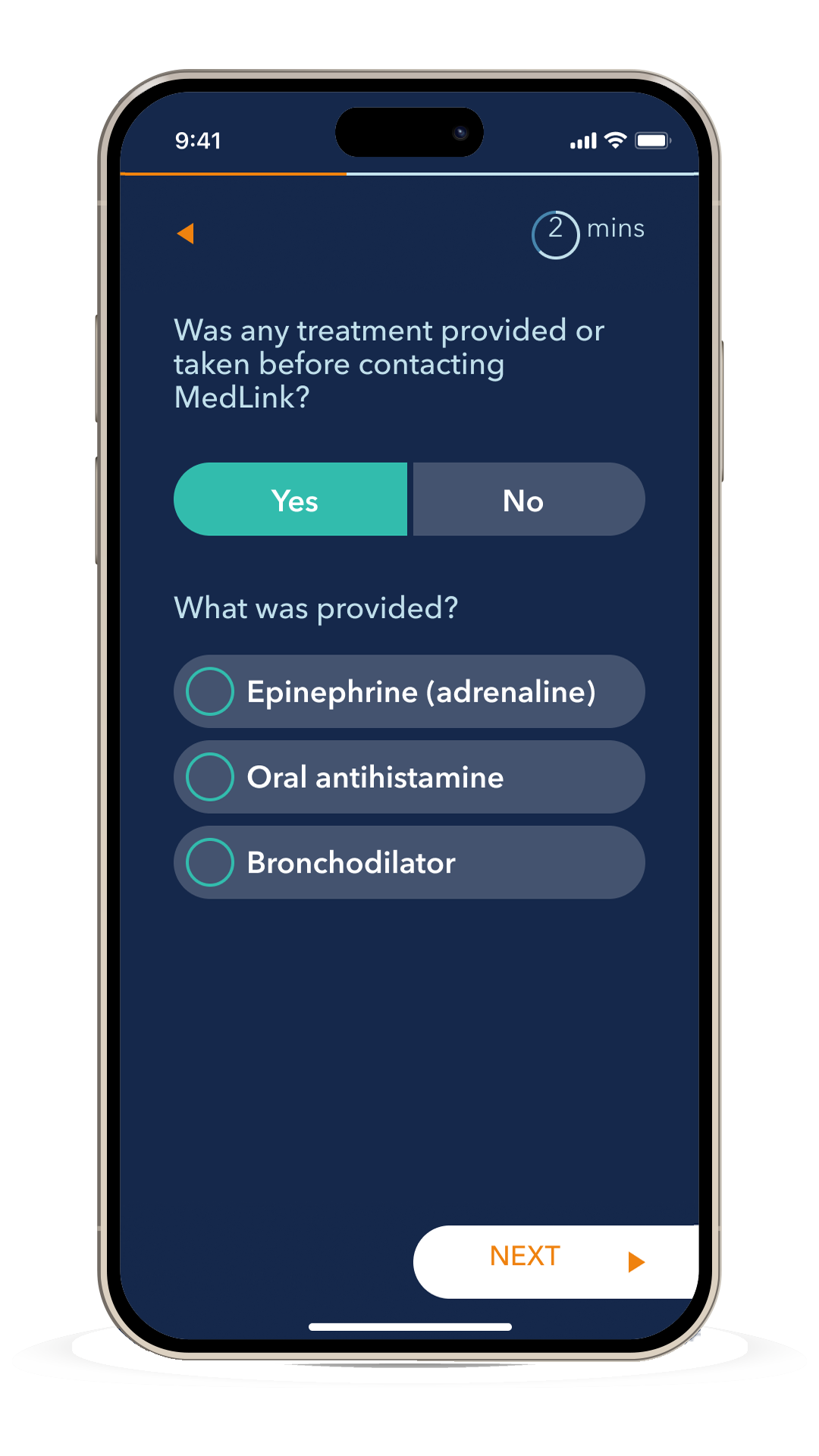 Treatment Provided Interface